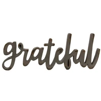 Homegifo *grateful Resin Sitter In Gray