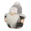 Homegifo *gray & White Trapper Hat Gnome Sitter