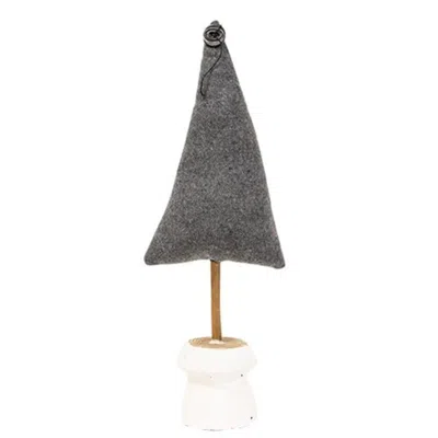 Homegifo *gray Fabric Tree 15.5"