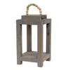 Homegifo *gray Lantern With Bead Hanger