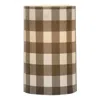 Homegifo Gray Large Check Timer Pillar - 3"x5"