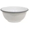 Homegifo Gray Rim Enamelware Cereal Bowl