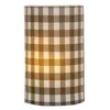 Homegifo Gray Small Check Timer Pillar - 3"x5"