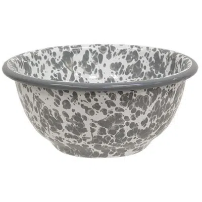 Homegifo Gray Splatter Enamelware Cereal Bowl