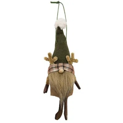 Homegifo *green Reindeer Gnome Felted Ornament