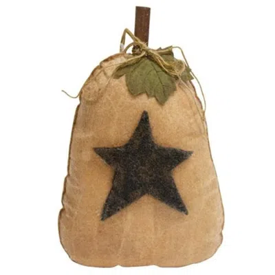 Homegifo Grungy Fabric Cream Pumpkin W/star In Neutral
