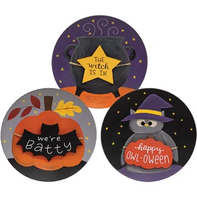 Homegifo Halloween Charm Plate 3 Asstd. In Multi