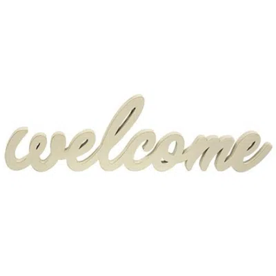 Homegifo *hanging Ivory Script Welcome Sign