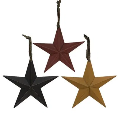 Homegifo Hanging Star Ornament 8" 3 Asstd. In Multi