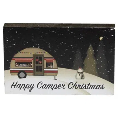 Homegifo *happy Camper Christmas Block In Multi