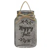 Homegifo Happy Fall Metal Mason Jar Ornament