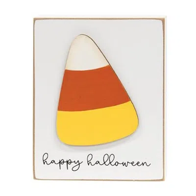 Homegifo Happy Halloween Candy Corn Block In Multi