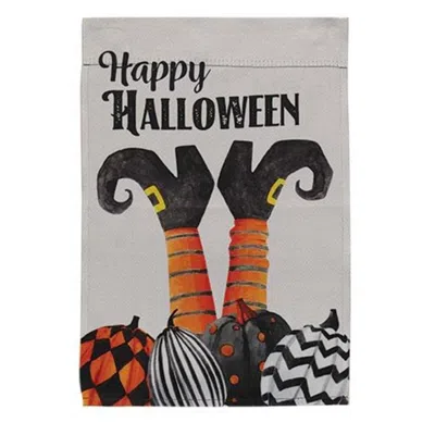 HOMEGIFO HAPPY HALLOWEEN WITCH BOOTS GARDEN FLAG