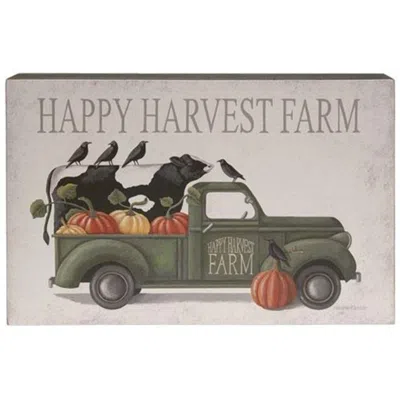 Homegifo *happy Harvest Farm Truck Box Sign In Multi