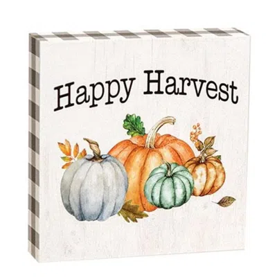 Homegifo Happy Harvest Pumpkins Block In Multi