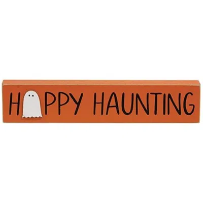 Homegifo Happy Haunting With Ghost Block In Orange