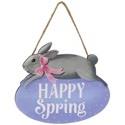 Homegifo *happy Spring Bunny On Egg Hanger In Multi