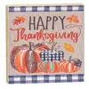 Homegifo *happy Thanksgiving Pumpkins Square Block