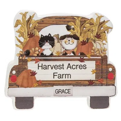 Homegifo *harvest Acres Farm Chunky Pet Truck Sitter In Multi