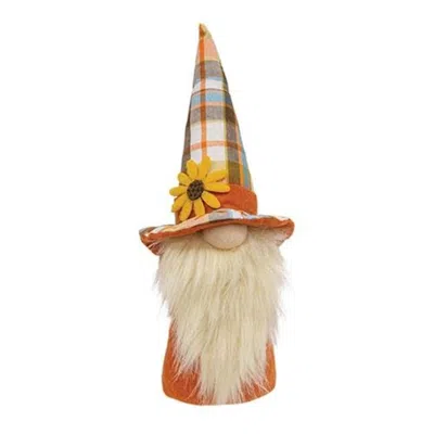 Homegifo Harvest Plaid Sunflower Gnome Sitter In Multi