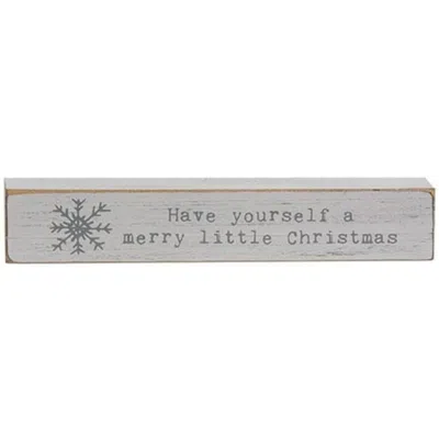 Homegifo Have Yourself A Merry Little Christmas Typewriter Block In Gray