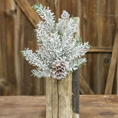 Homegifo Heavy Snowy Mix Pine Spray In White