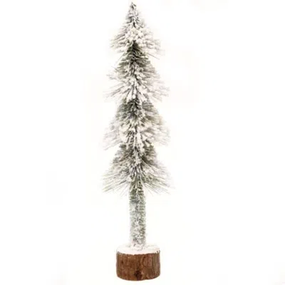 Homegifo *heavy Snowy Pencil Tree 20" In Gray
