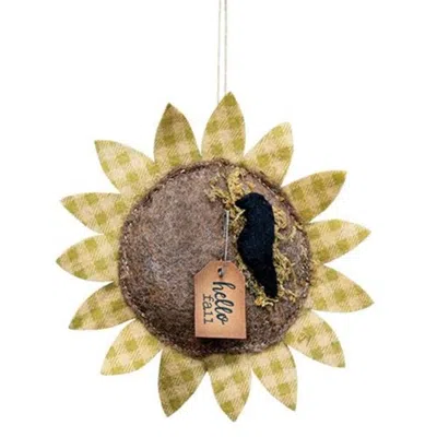 Homegifo *hello Fall Felt Sunflower Ornament In Multi