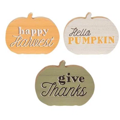 Homegifo Hello Pumpkin Chunky Sitter 3 Asstd. In Multi