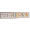Homegifo *hello Pumpkin Multi Color Wood Block