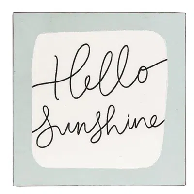 Homegifo *hello Sunshine Metal Sign In Blue