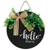 Homegifo Hello There Round Sign W/greenery