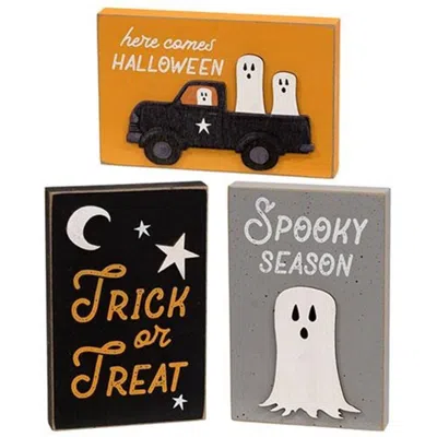 Homegifo Here Comes Halloween Layered Block 3 Asstd. In Multi