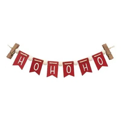 Homegifo Ho Ho Ho Mini Clip Banner In Red