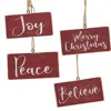 Homegifo Holiday Script Red Word Ornament 4 Asstd.