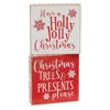 Homegifo Holly Jolly Christmas Trees Square Block 2 Asstd.