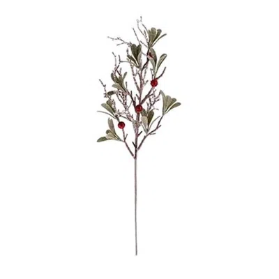 Homegifo Holly Leaves And Berry Spray In Green