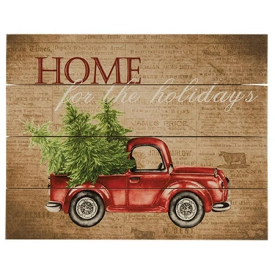 Homegifo Home For The Holidays Pallet Art In Multi