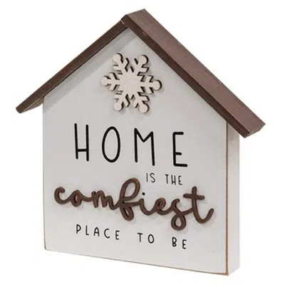 Homegifo *home Is The Comfiest Place To Be House With Snowflake In Neutral