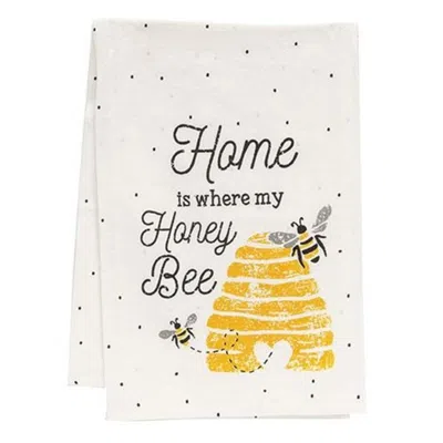 Homegifo *home Is Where My Honey Bee Dish Towel In Neutral