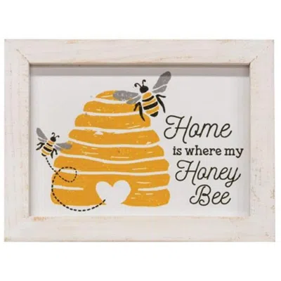 Homegifo *home Is Where My Honey Bee Frame In Yellow