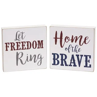 HOMEGIFO HOME OF THE BRAVE SQUARE BLOCK 2 ASSTD.