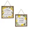 Homegifo *home Sweet Home Lemons Beaded Framed Sign 2 Asstd.