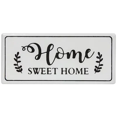 Homegifo *home Sweet Home White Metal Wall Sign