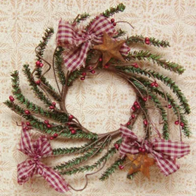 Homegifo Homespun Pine Ring 4" In Green