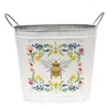 Homegifo Honeybee Floral Oval Bucket