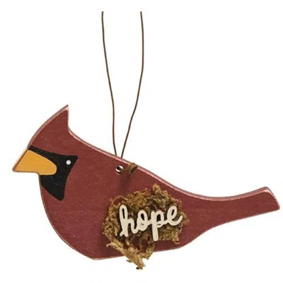 Homegifo Hope Cardinal Wooden Ornament In Brown