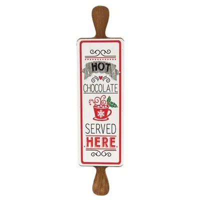 Homegifo *hot Chocolate Rolling Pin Sign In Neutral
