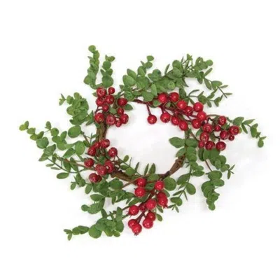 Homegifo Hunter's Glen Berries & Eucalyptus Candle Ring 4.5" In Brown