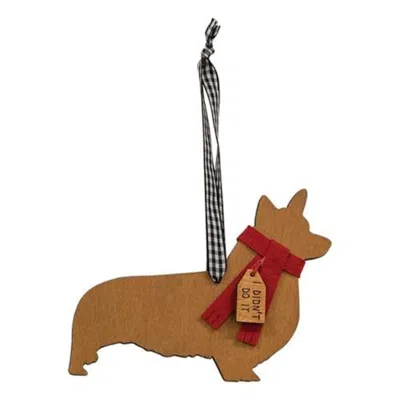 Homegifo *i Didn't Do It Corgi Ornament In Brown
